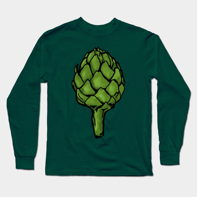 Castroville Artichoke Long Sleeve T-Shirt by Slightly Unhinged